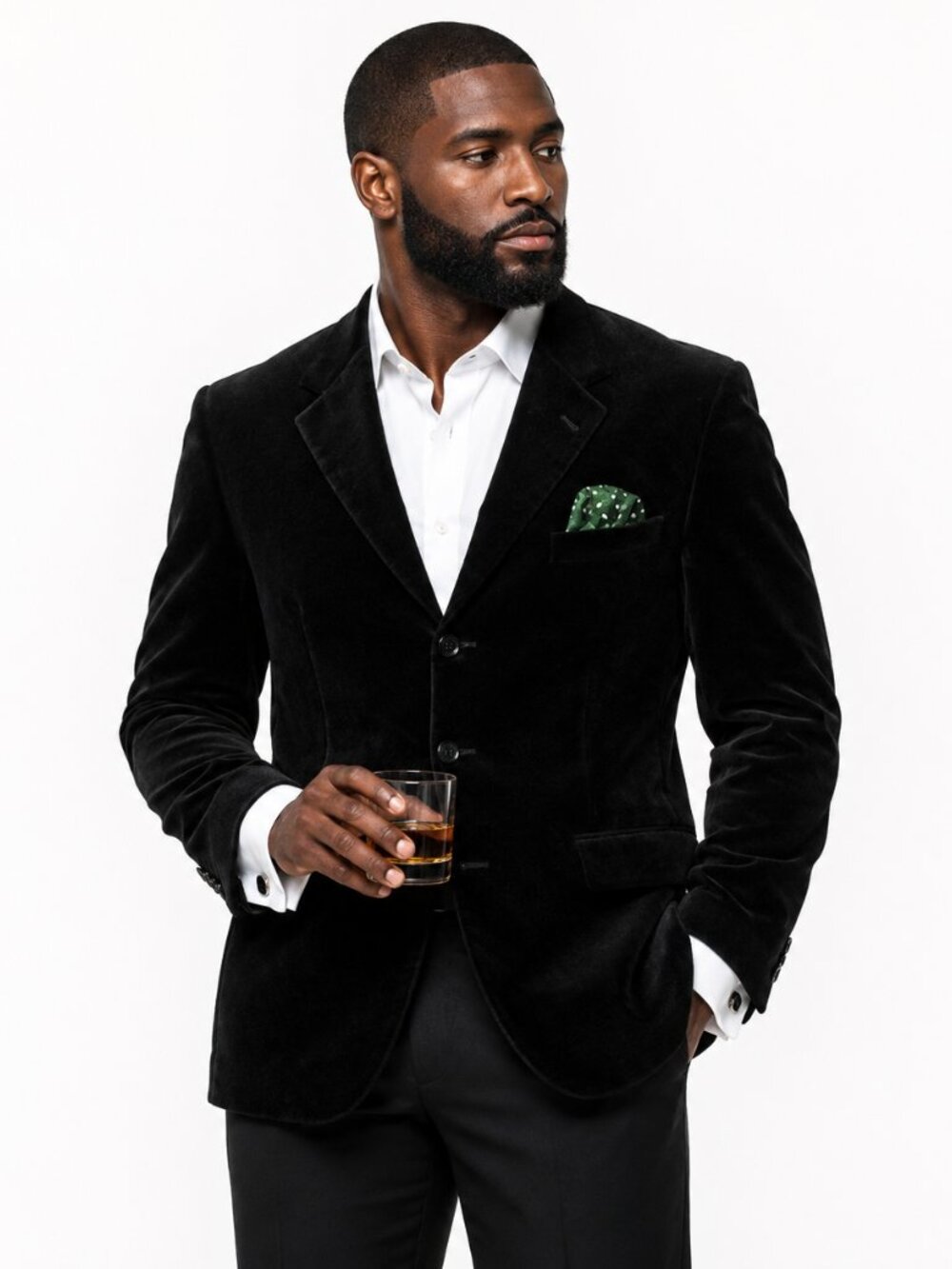 Alfani Three Button Black Blazer